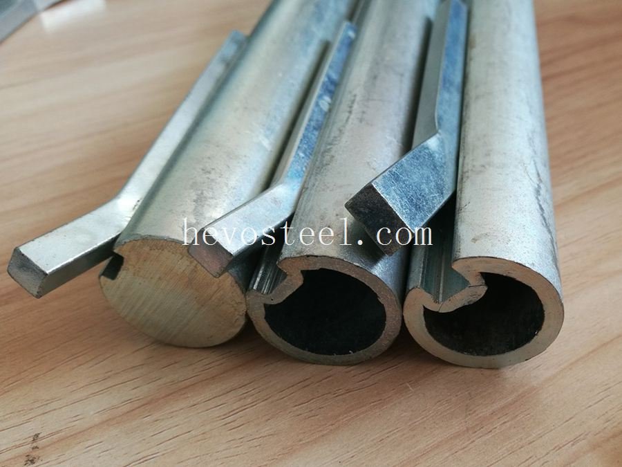 Eixo de transmissão com chavetas instaladas na HEVO STEEL LLC