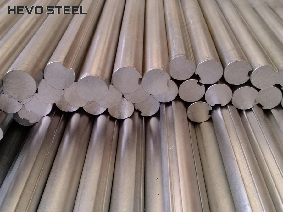 Solid drive shaft with a machined keyway at HEVO STEEL
